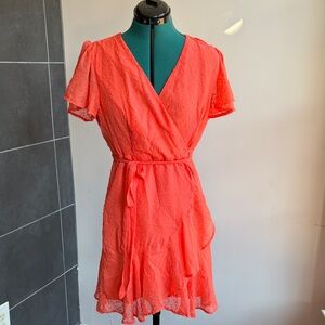 Miami Vibrant Coral Mini Dress